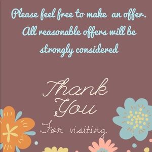 Please feel free to make an offer